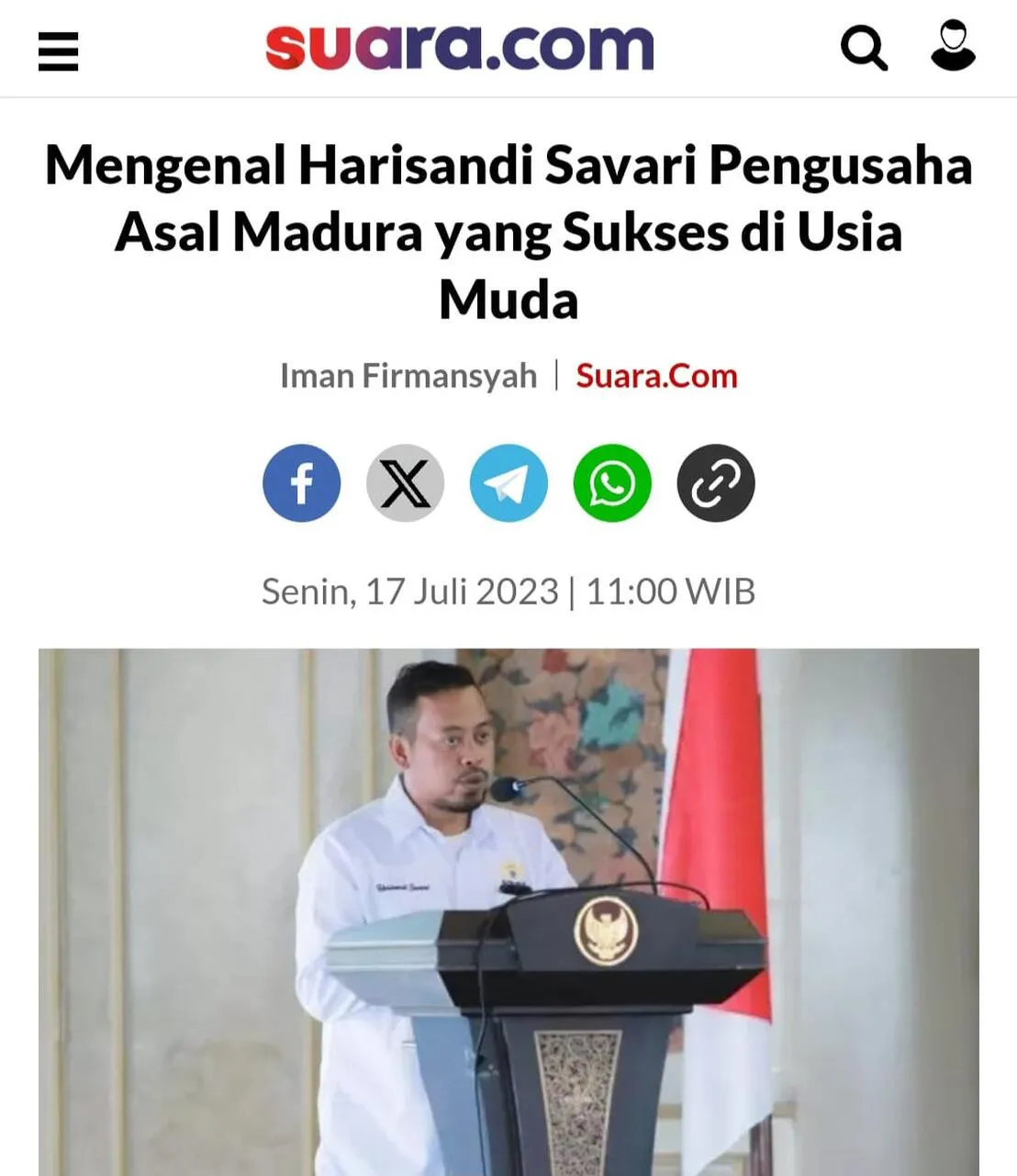 release harisandi savari suara.com